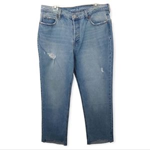 Old Navy Women's Size 12P Jeans High Rise Slouchy Straight Button Fly Petite